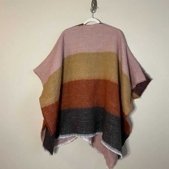 ISA‎ & STEF INC multicolor poncho one size - Picture 8 of 10